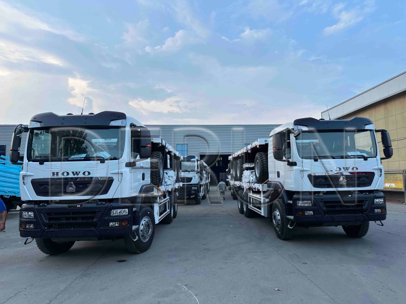 10 enot Howo TX Fence Truck s prikolico za tovorno vleko, uspešno poslano v Etiopijo